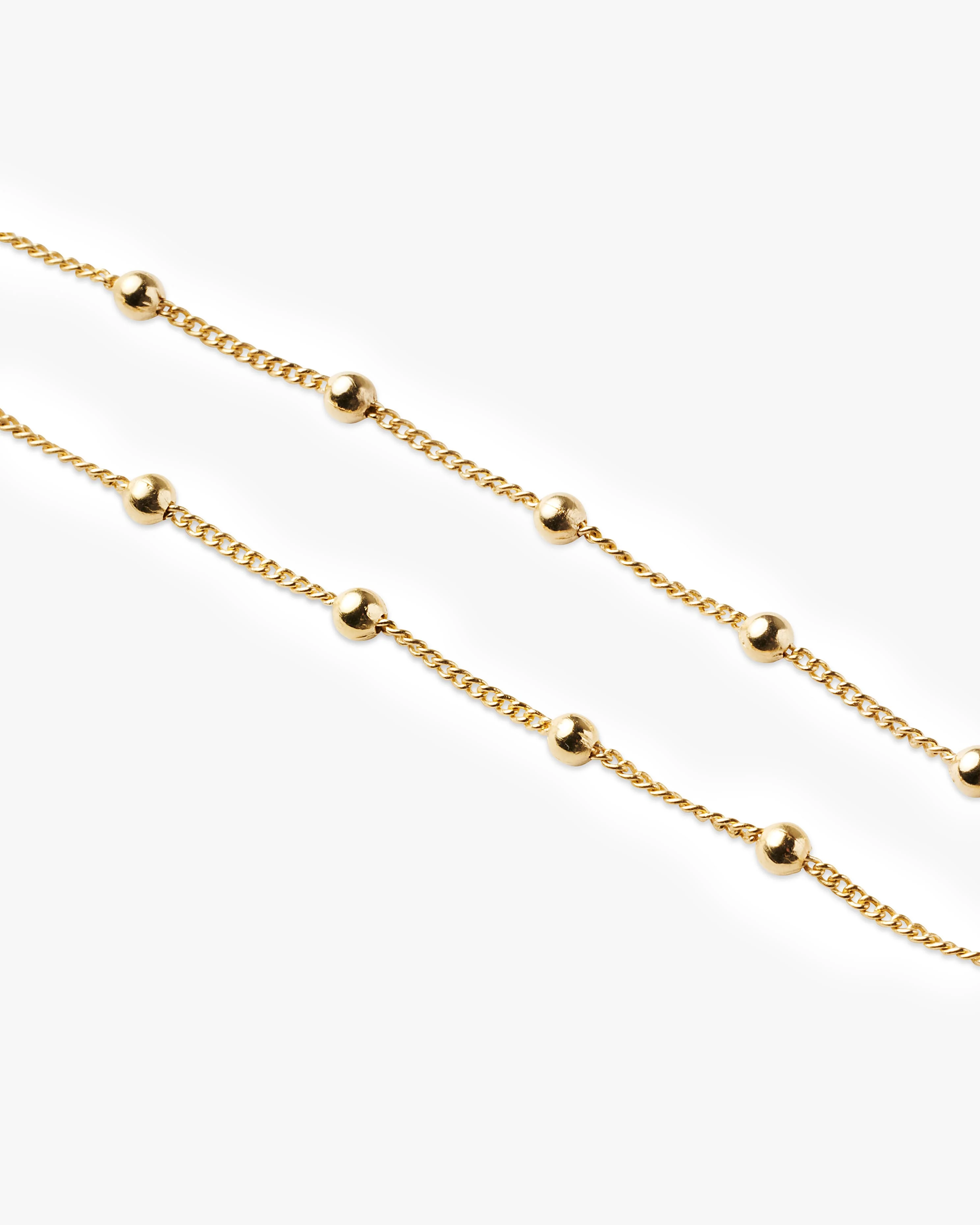Bead Anklet - Gold - Image 3