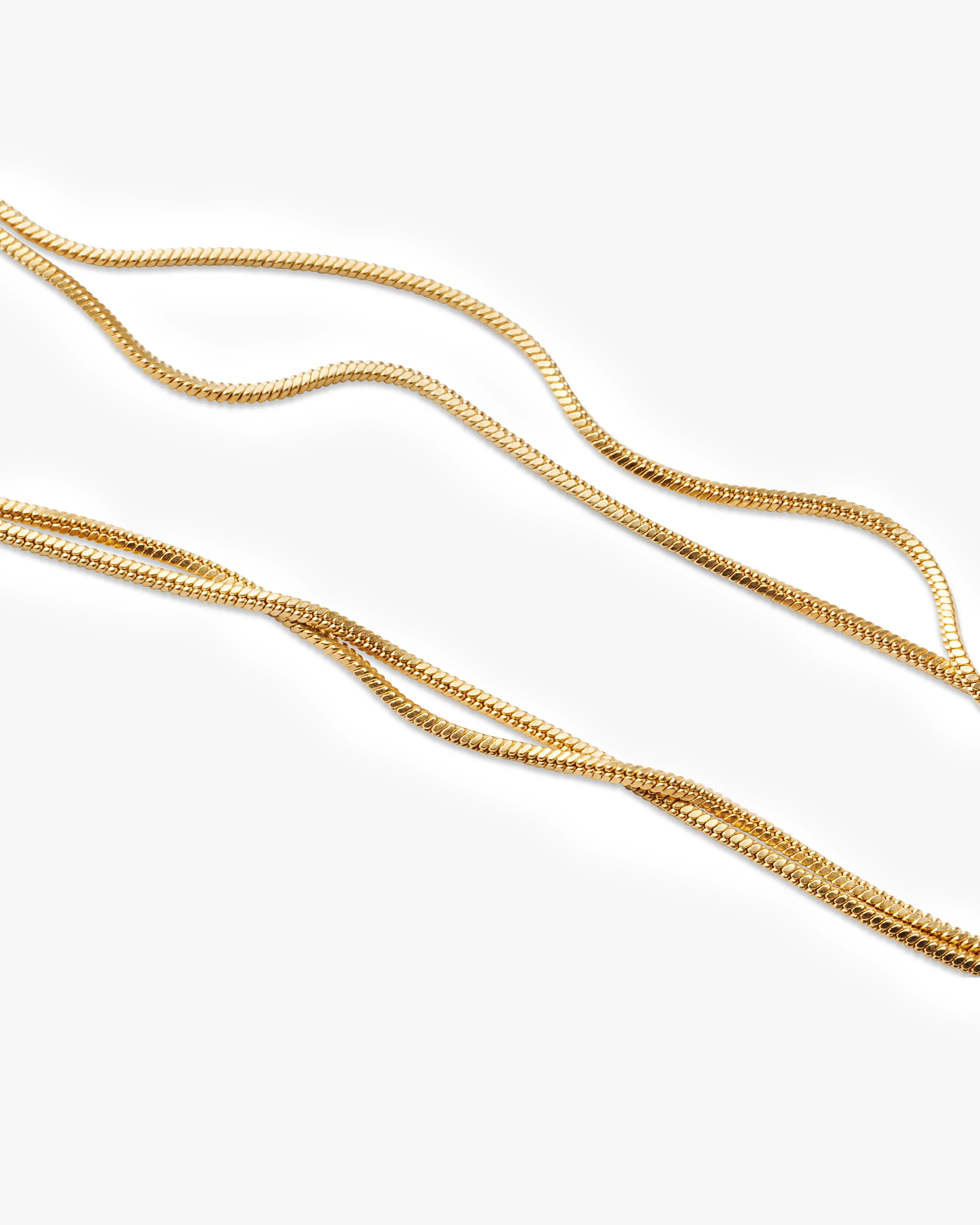 Double Chain Anklet - Gold - Image 3